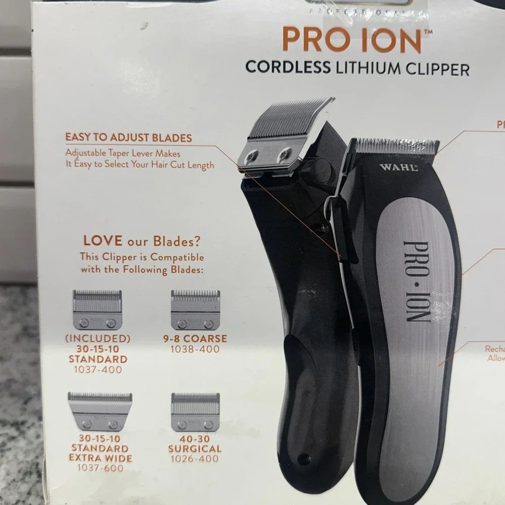 15 Pc WAHL PRO ION Cordless Clippers Professional DOG Grooming Adjustable‎ Blade